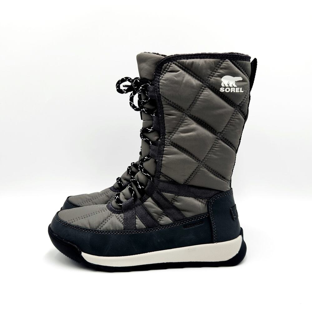 Sorel Women Grey Waterproof Quilted Whitney Lace Sporty Winter Boots Size US 5 - Picture 6 of 8